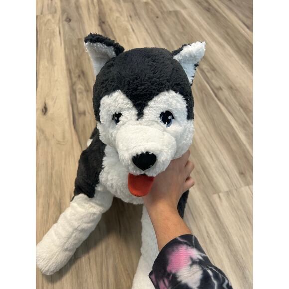 Livlig Dog Siberian Husky Stuffed Animal IKEA Gray/White Floppy Plush Gift Toy - Picture 2 of 7